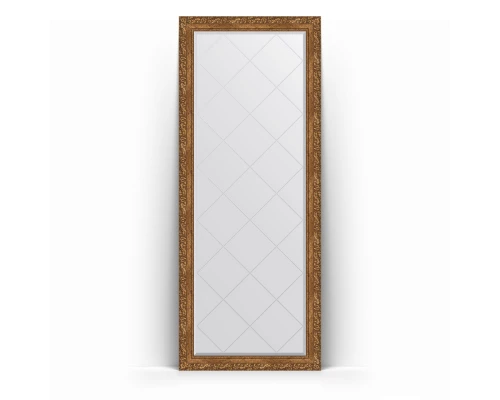 Зеркало с гравировкой в багетной раме Evoform Exclusive-G Floor BY 6312 80 x 200 см, виньетка бронзовая