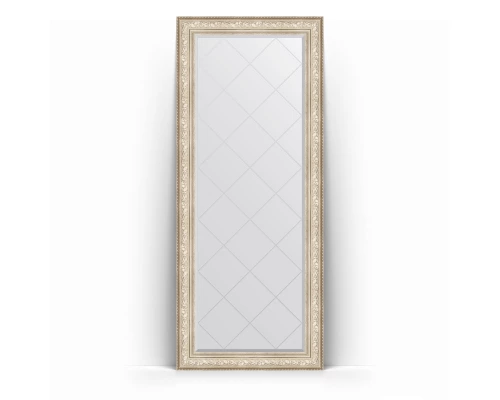 Зеркало с гравировкой в багетной раме Evoform Exclusive-G Floor BY 6336 85 x 205 см, виньетка серебро
