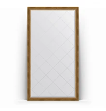 Зеркало с гравировкой в багетной раме Evoform Exclusive-G Floor BY 6343 108 x 198 см, состаренная бронза с плетением