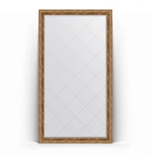 Зеркало с гравировкой в багетной раме Evoform Exclusive-G Floor BY 6354 110 x 200 см, виньетка античная бронза