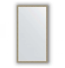 Зеркало в багетной раме Evoform Definite BY 0725 58 x 108 см, витое серебро