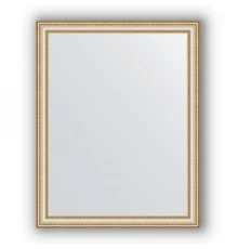 Зеркало в багетной раме Evoform Definite BY 1042 75 x 95 см, золотые бусы на серебре