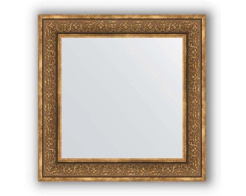 Зеркало в багетной раме Evoform Definite BY 3159 73 x 73 см, вензель бронзовый