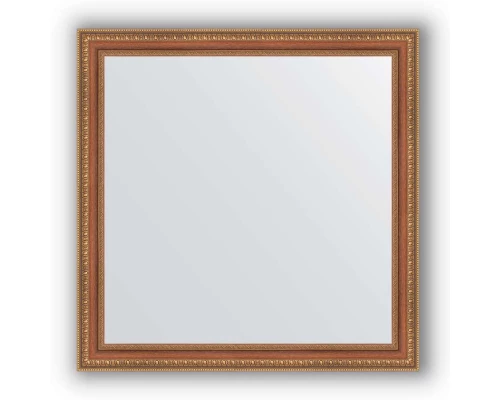 Зеркало в багетной раме Evoform Definite BY 3235 75 x 75 см, бронзовые бусы на дереве