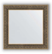 Зеркало в багетной раме Evoform Definite BY 3256 83 x 83 см, вензель серебряный