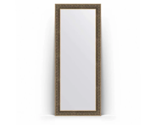 Зеркало в багетной раме Evoform Definite Floor BY 6030 84 x 204 см, вензель серебряный