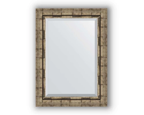 Зеркало в багетной раме Evoform Exclusive BY 1126 53 x 73 см, серебряный бамбук