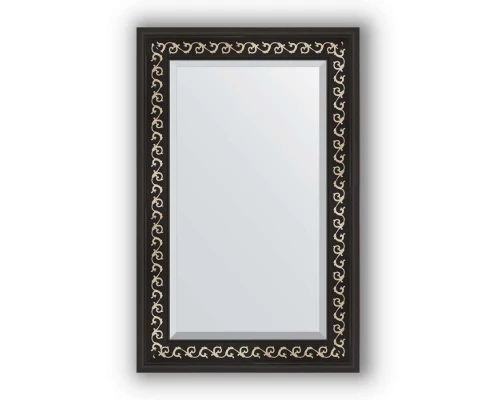 Зеркало в багетной раме Evoform Exclusive BY 1135 55 x 85 см, черный артдеко
