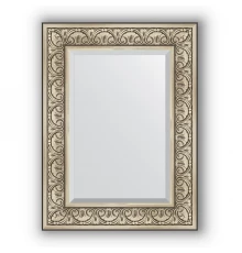Зеркало в багетной раме Evoform Exclusive BY 3398 60 x 80 см, барокко серебро