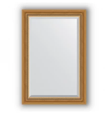 Зеркало в багетной раме Evoform Exclusive BY 3431 63 x 93 см, состаренное золото с плетением