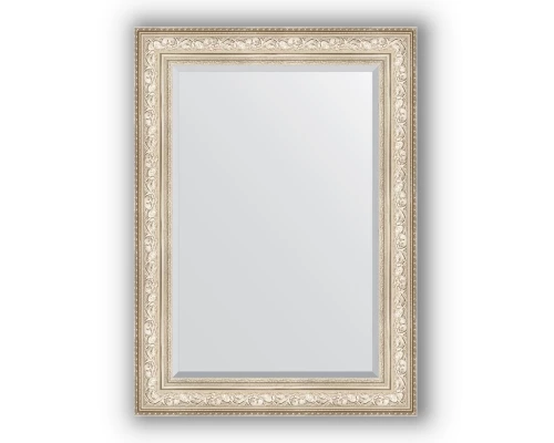 Зеркало в багетной раме Evoform Exclusive BY 3478 80 x 110 см, виньетка серебро