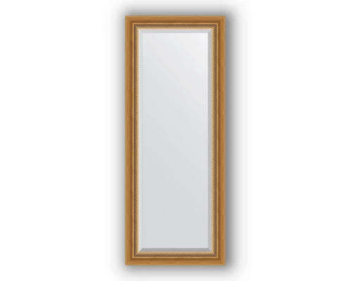 Зеркало в багетной раме Evoform Exclusive BY 3509 53 x 133 см, состаренное золото с плетением