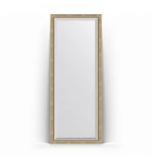 Зеркало в багетной раме Evoform Exclusive Floor BY 6102 78 x 198 см, состаренное серебро с плетением