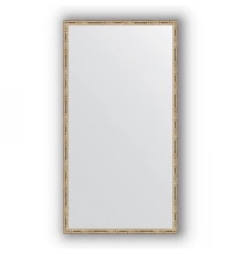 Зеркало в багетной раме - серебро/бамбук Evoform DEFINITE, BY 0728, 57 x 107 см