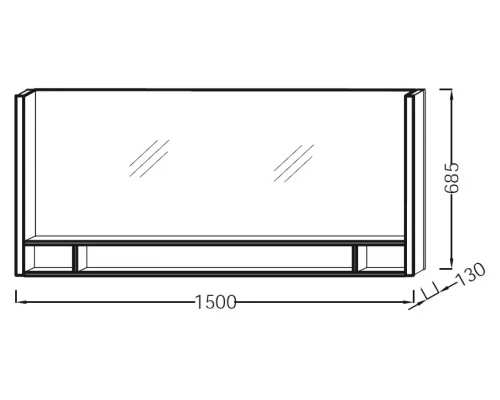 Зеркало Jacob Delafon Terrace 150 см, с подсветкой, EB1184-NF