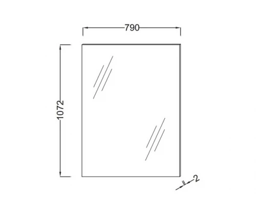 Зеркало Jacob Delafon Struktura 80 см, EB1209-NF