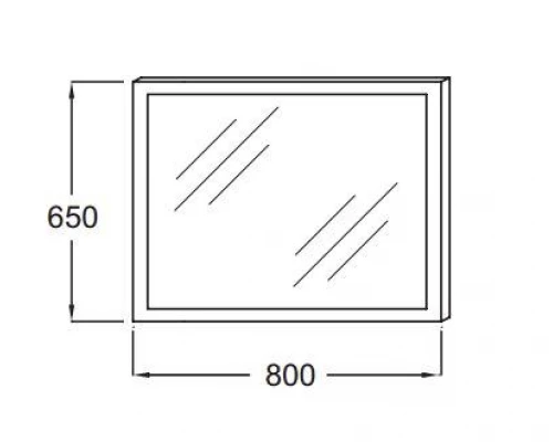 Зеркало Jacob Delafon 80 см, с подсветкой, EB1441-NF