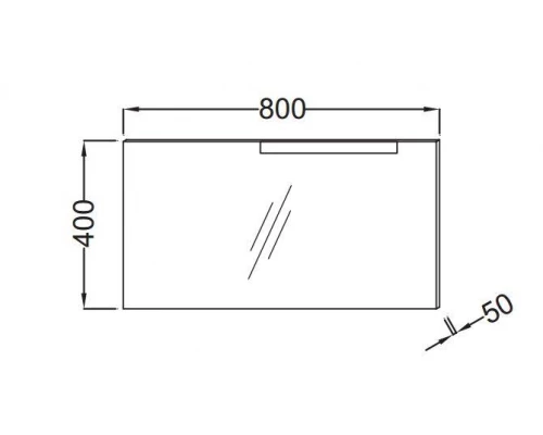 Зеркало Jacob Delafon Stillness 80 см, EB2007-NF, с подсветкой