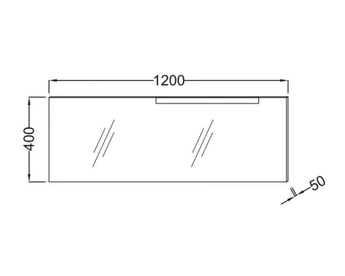 Зеркало Jacob Delafon Stillness 120 см, с подсветкой и защитой от запотевания, EB2008-NF