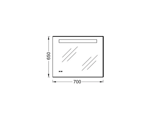 Зеркало Jacob Delafon 70 см, с подсветкой, EB1159-NF