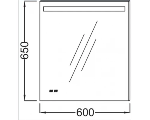 Зеркало Jacob Delafon 60 см, с подсветкой, EB1430-NF
