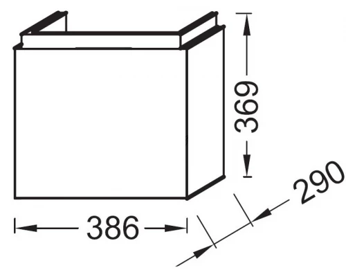 Тумба под раковину Jacob Delafon Rythmik 38.6 см, EB1036-G1C, цвет Белый Бриллиант