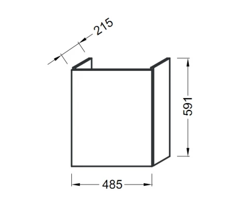 Тумба под раковину Jacob Delafon Odeon Up, 50 см, EB863-E10, квебекский дуб