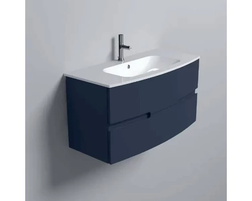 Тумба под раковину Jacob Delafon Nona 100 см, с интегрированными ручками, глянцевый темно-синий, EB1889RU-G98