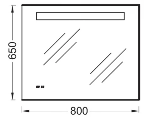Зеркало Jacob Delafon Rythmik/Formilia 80 см, с подсветкой и часами, EB1160-NF