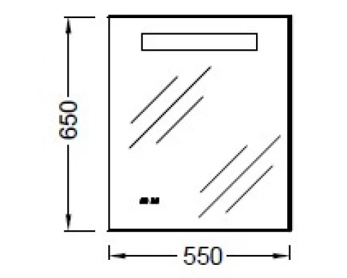 Зеркало Jacob Delafon Rythmik/Formilia 60 см, с подсветкой и защитой от запотевания, EB1158-NF