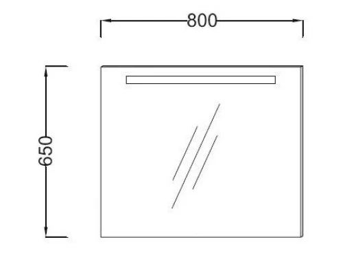 Зеркало Jacob Delafon Line/Parallel 80 см, с подсветкой, EB1413-NF