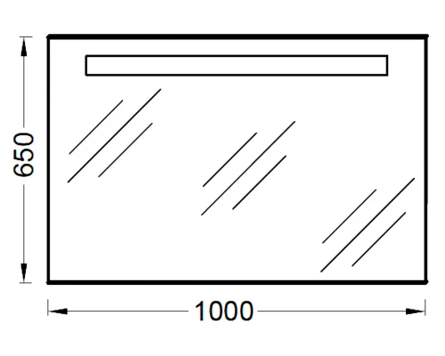 Зеркало Jacob Delafon Parallel 100 см, с подсветкой, EB1416-NF