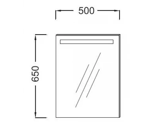 Зеркало Jacob Delafon Parallel 50 см, с подсветкой, EB1410-NF