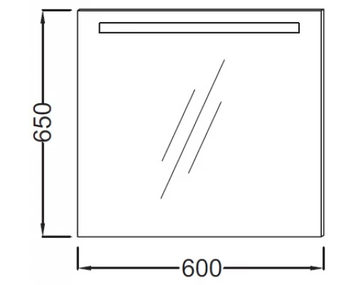 Зеркало Jacob Delafon Parallel 60 см, с подсветкой, EB1411-NF