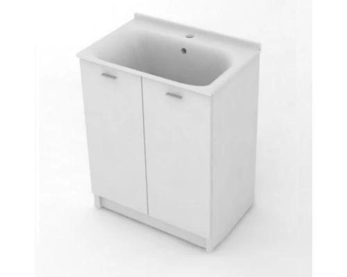 Комплект для постирочной Kerasan Aquadom 9164k3*1, 75 x 50 см с 1 отверстием под смеситель, белый матовый