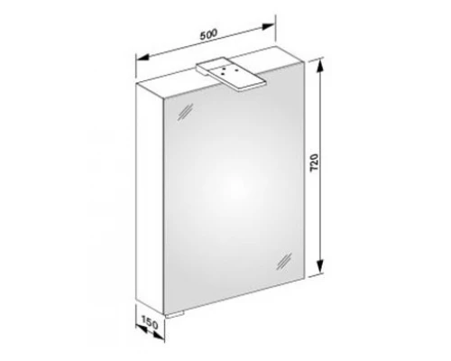 Зеркало-шкаф Keuco Royal 15 50*72*15 см (14401171201/14401171101)