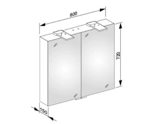 Зеркало-шкаф Keuco Royal 15  80*72*15 см, 14403 171301