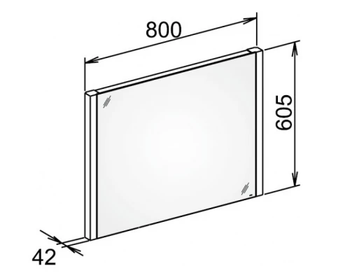 Зеркало Keuco Royal Reflex New 14296 002500 80x60.5x4.2 см со светодиодной подсветкой