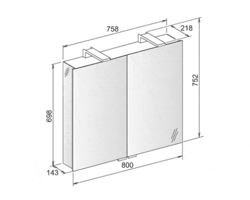 Зеркало-шкаф Keuco Royal Universe 12703 171301 80x75.2x14.3 см с подсветкой