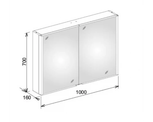 Зеркало-шкаф Keuco Royal Match 12803 171301 100x70x16 см с подсветкой