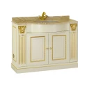 Тумба под раковину Migliore Ravenna, цвет слоновая кость avorio, декор золото, 27066