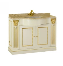 Тумба под раковину Migliore Ravenna, цвет слоновая кость avorio, декор золото, 27066