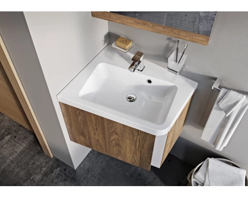 Тумба под раковину Ravak SD 10° угловая, левая/правая, 65 см, темный орех, X000000747/X000000750