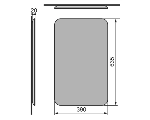 Зеркало Raval Bionica Bio.02.40/W, 40 см