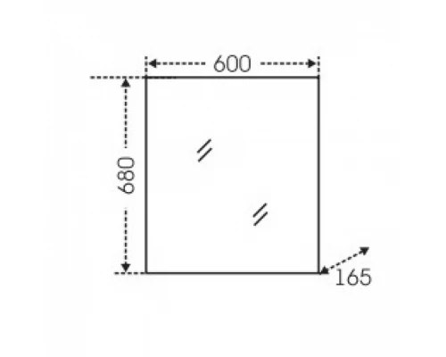 Зеркало СаНта Сити 60 101201, с полочкой