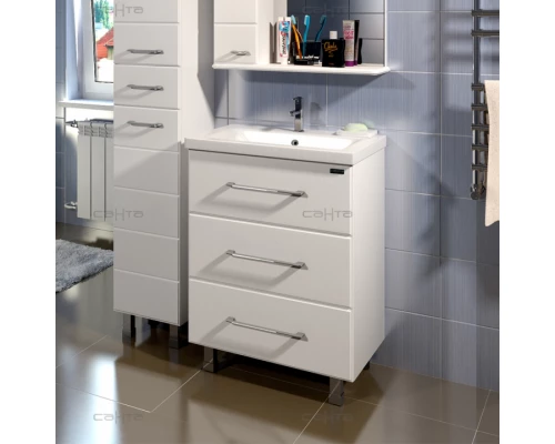 Тумба под раковину СаНта Омега 60 207046, напольная, цвет белый