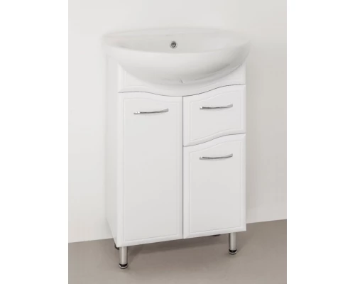 Тумба под раковину Style Line Эко Волна №11 55 ЛС-00000098, 55 см, напольная, белая