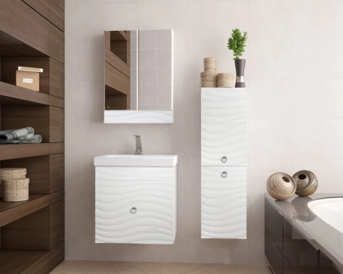 Тумба под раковину Style Line Вероника 60 см, ЛС-00000727, подвесная, белая