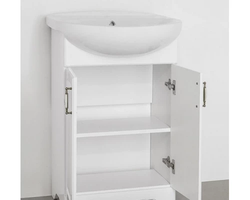 Тумба под раковину Style Line Олеандр-2 55 ЛС-00000046 Люкс, 55 см, напольная, белая