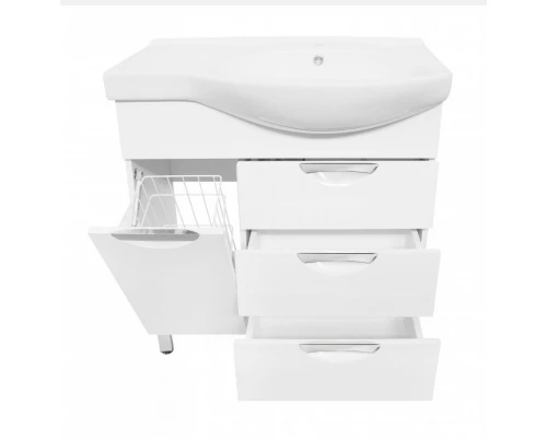 Тумба под раковину Style Line Жасмин 82 ЛС-00000526, 82 см, напольная, белая, левая/правая (ЛС-00000527)